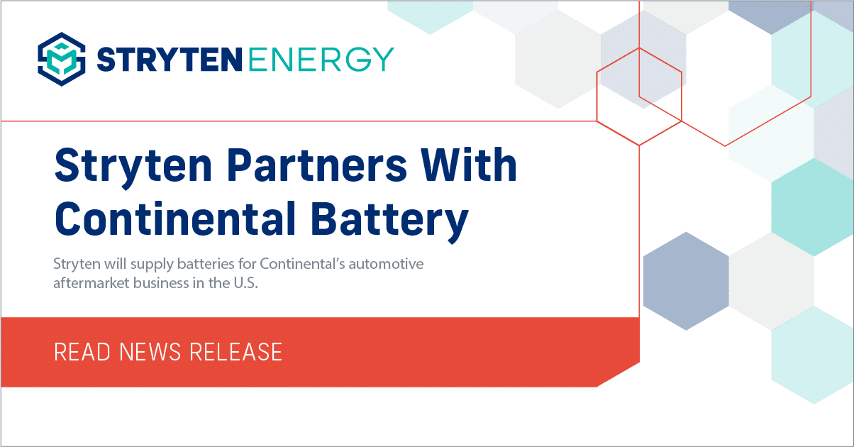 Stryten Announces Partnership With Continental Battery