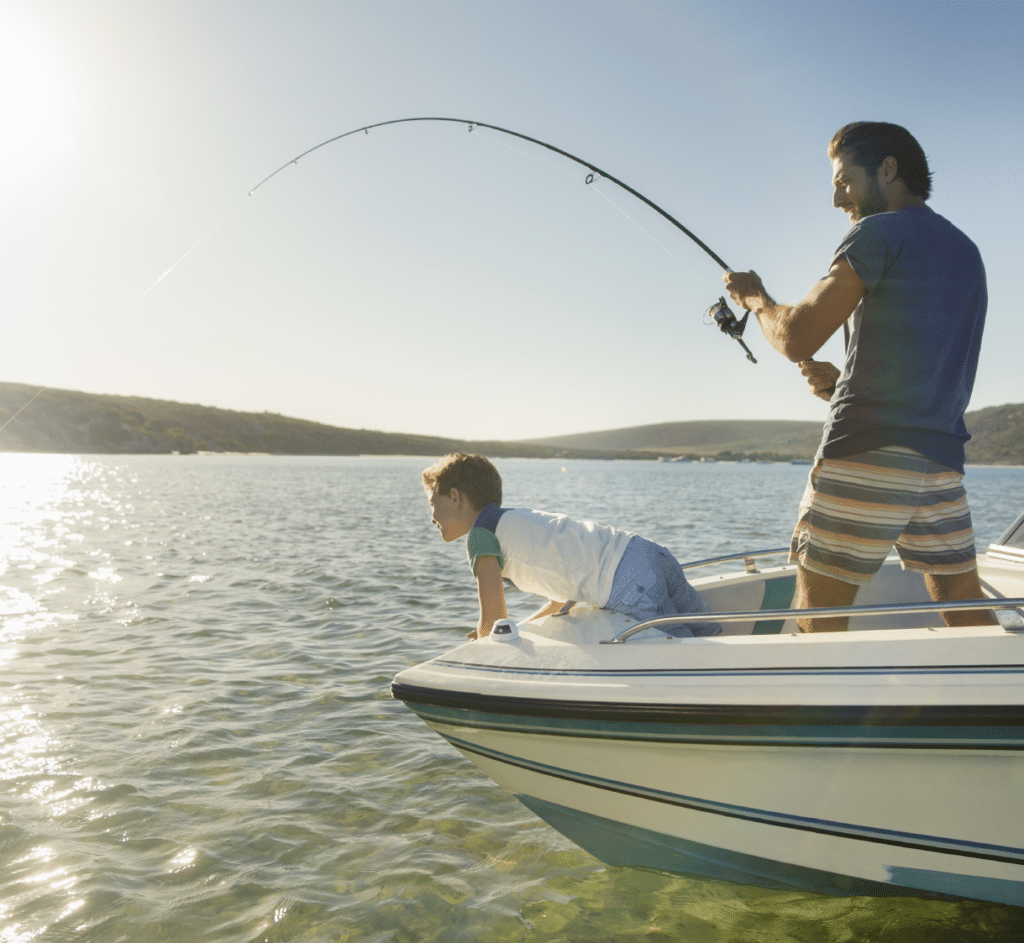 Father and son fishing on boat - Lithium-ion Battle born featured image